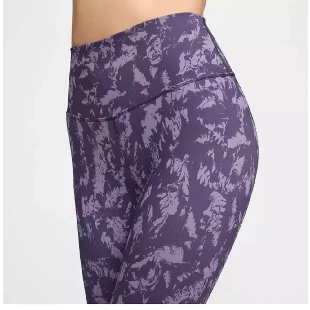NWOT Nike One Daybreak Purple Printed High-Waisted 7/8 Leggings Women's Size XS